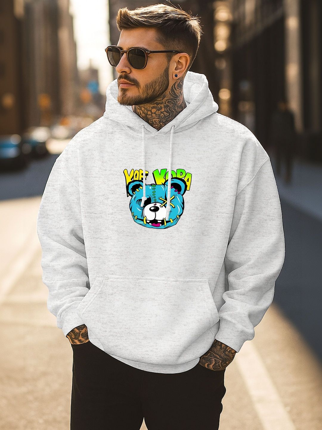 Triptee Men Printed Hooded Sweatshirt-picture-37