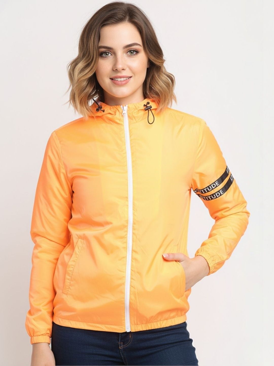 HERE&NOW Women Windcheater Outdoor Open Front Jacket-picture-46