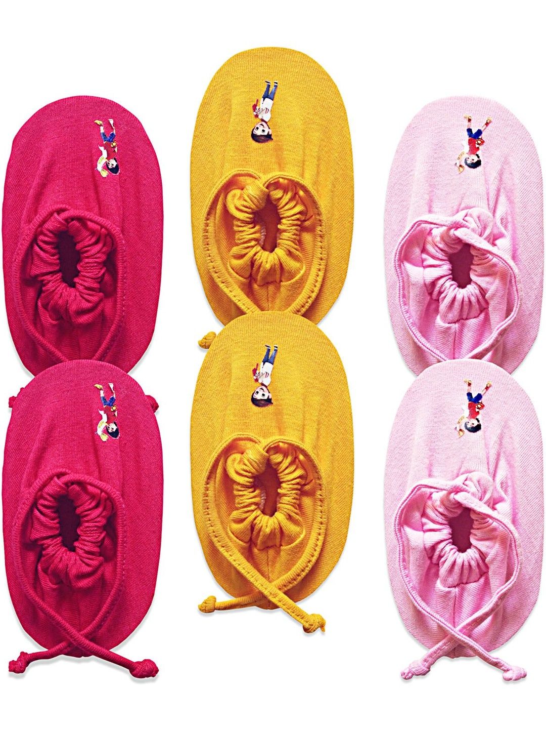 KIDSKA Pack Of 3 Cotton Booties-picture-57