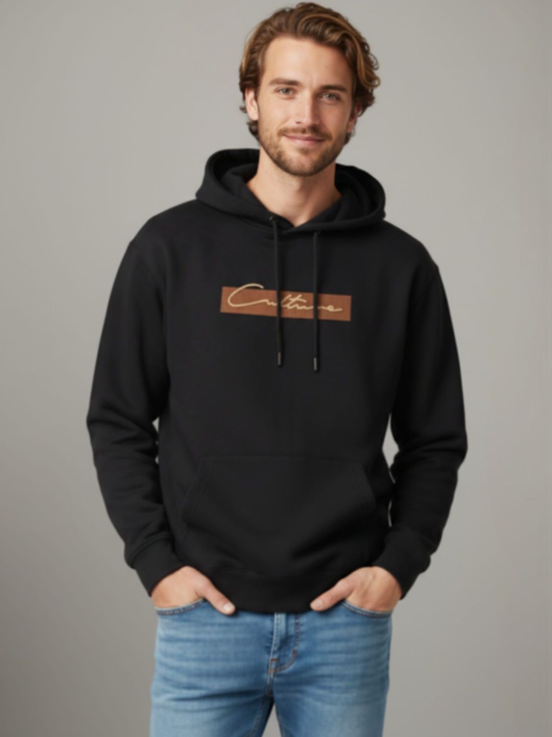 The Roadster Lifestyle Co Printed Hooded Pullover Sweatshirt-picture-21
