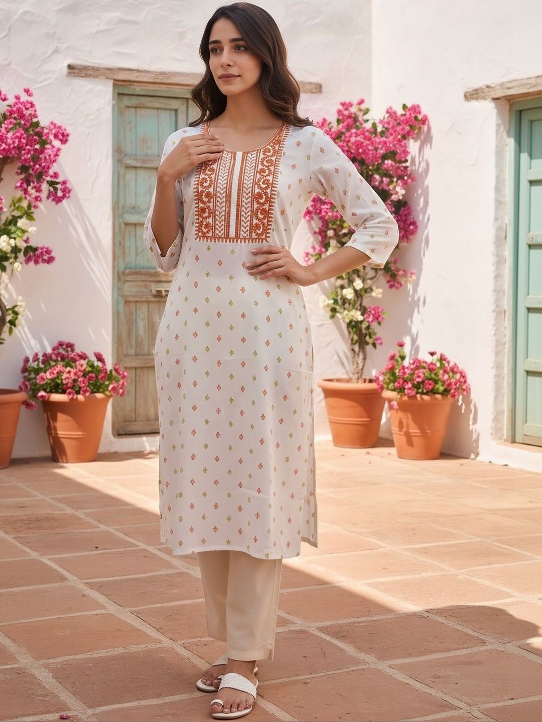 Rangita Women Ethnic Motifs Embroidered Thread Work Kurta-picture-21