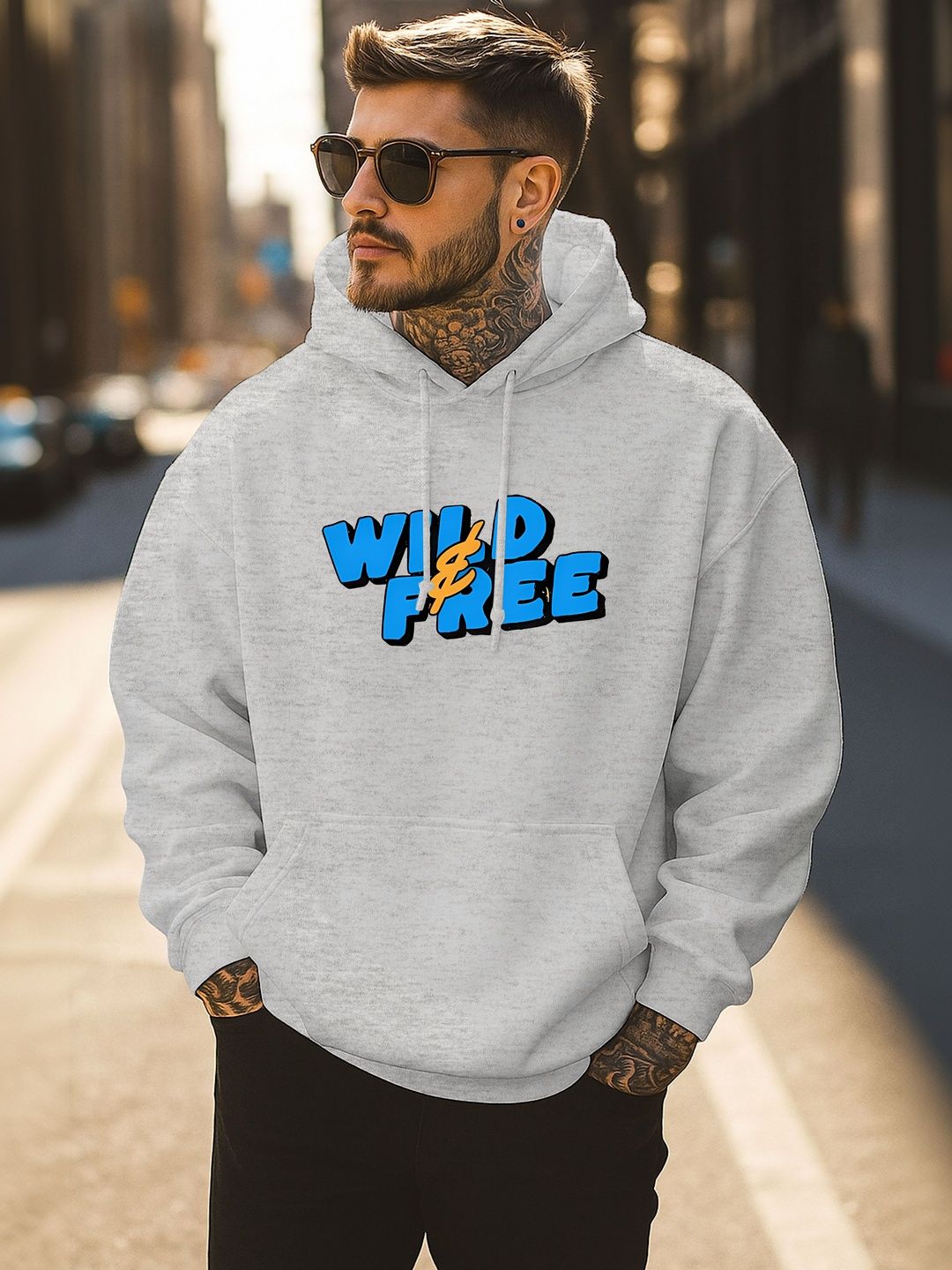 Triptee Men Printed Hooded Sweatshirt-picture-36