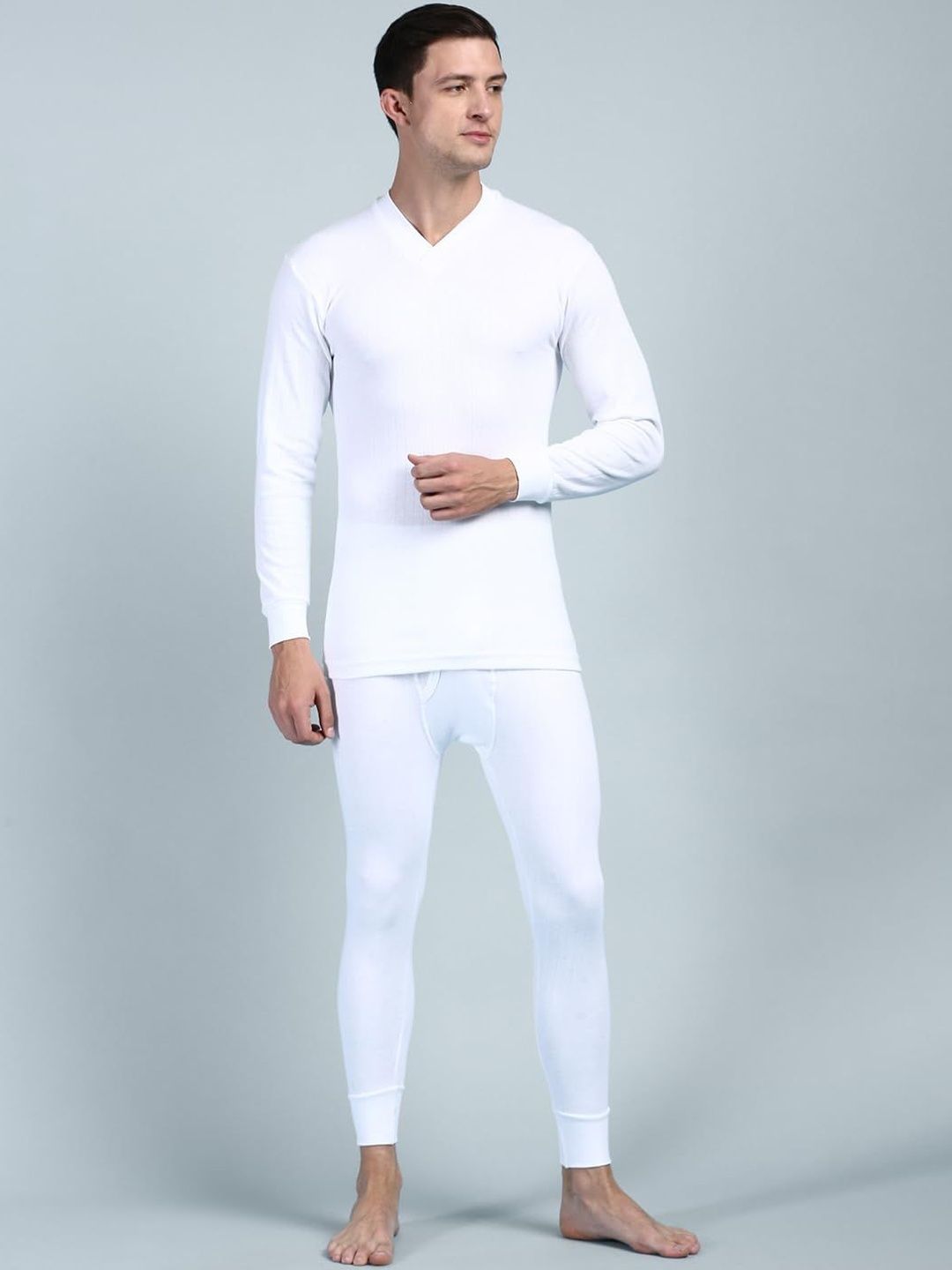 AMUL COMFY Pack of 2 V-Neck Thermal Tops-picture-28