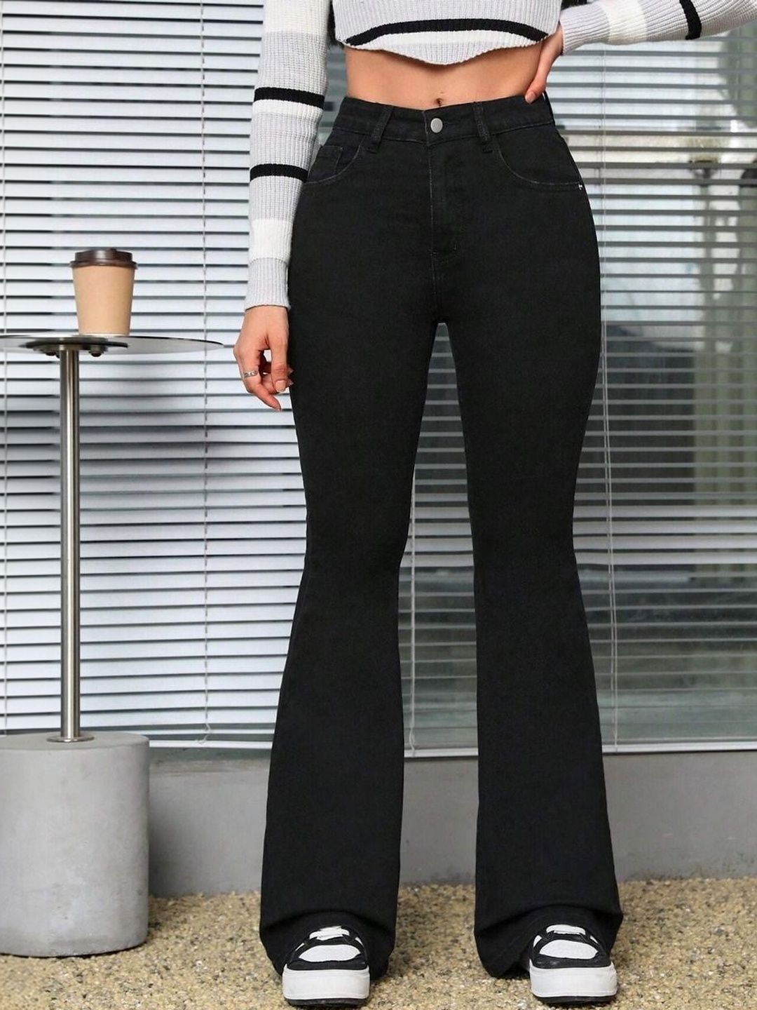 MWFASHION Women Bootcut High-Rise Applique Jeans-picture-31