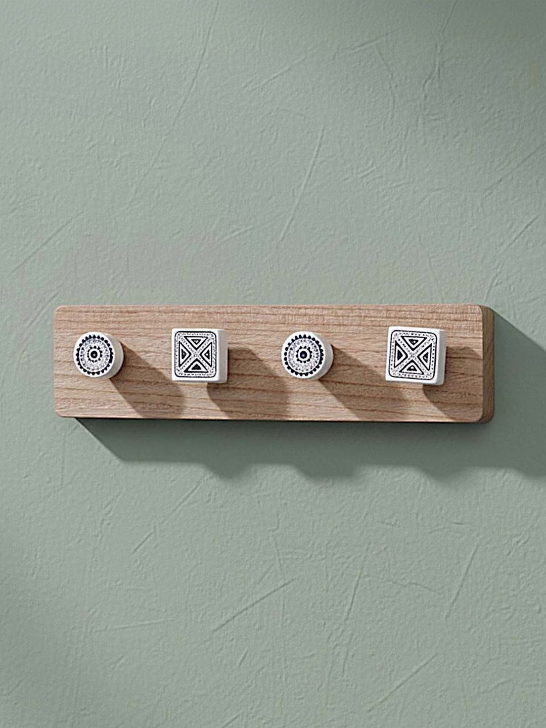 AARVI DECOR STUDIO Printed Wooden Hooks