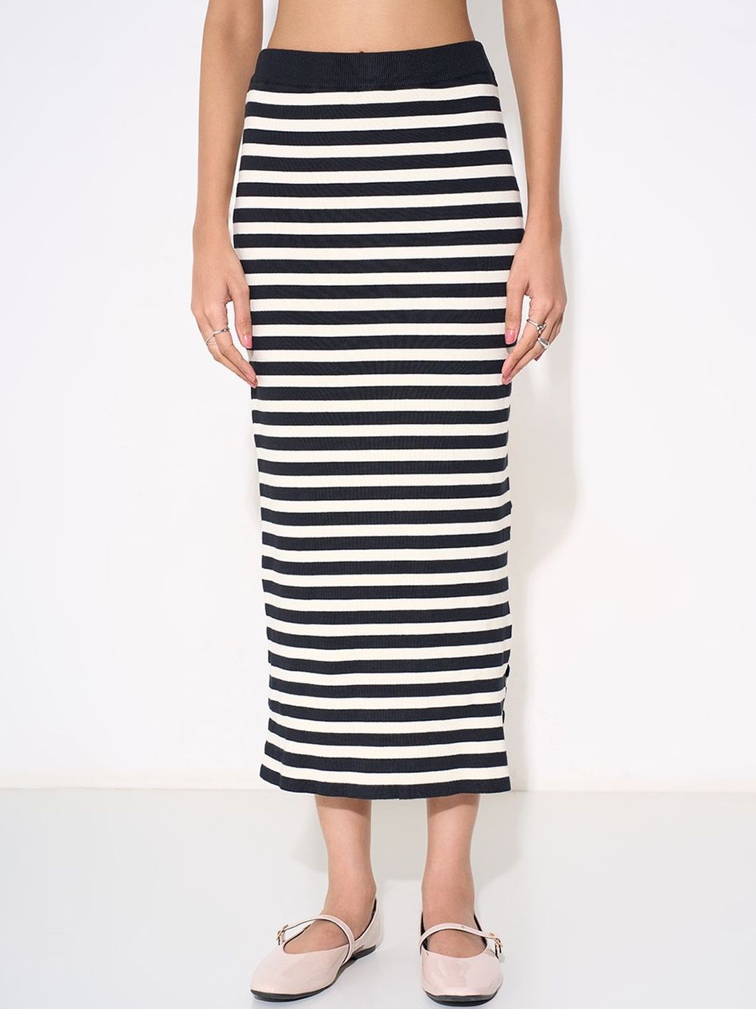 Honey by Pantaloons Striped A-Line Maxi Skirt-picture-31