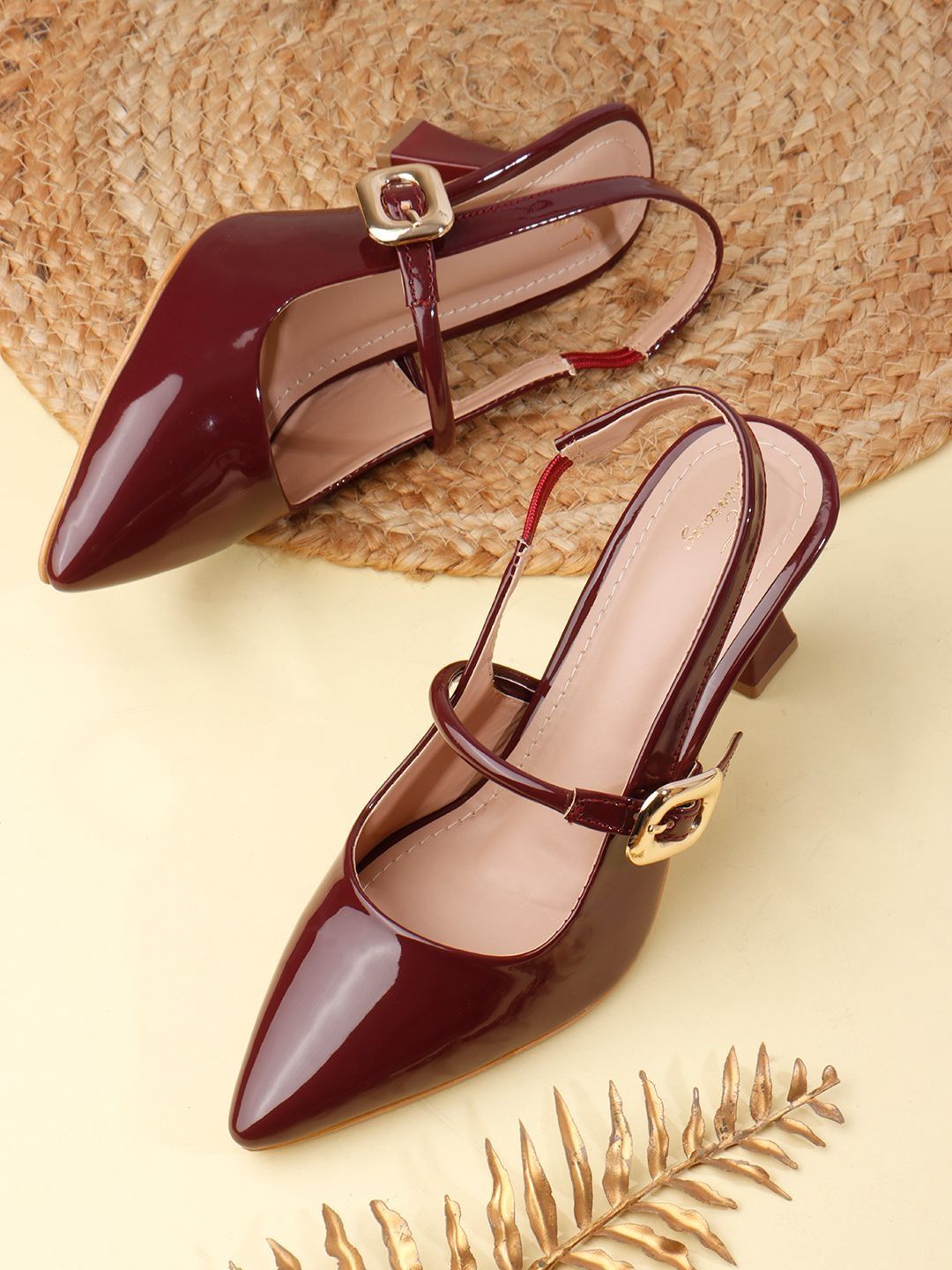 CHINRAAG Party Block Pumps with Buckles-picture-27