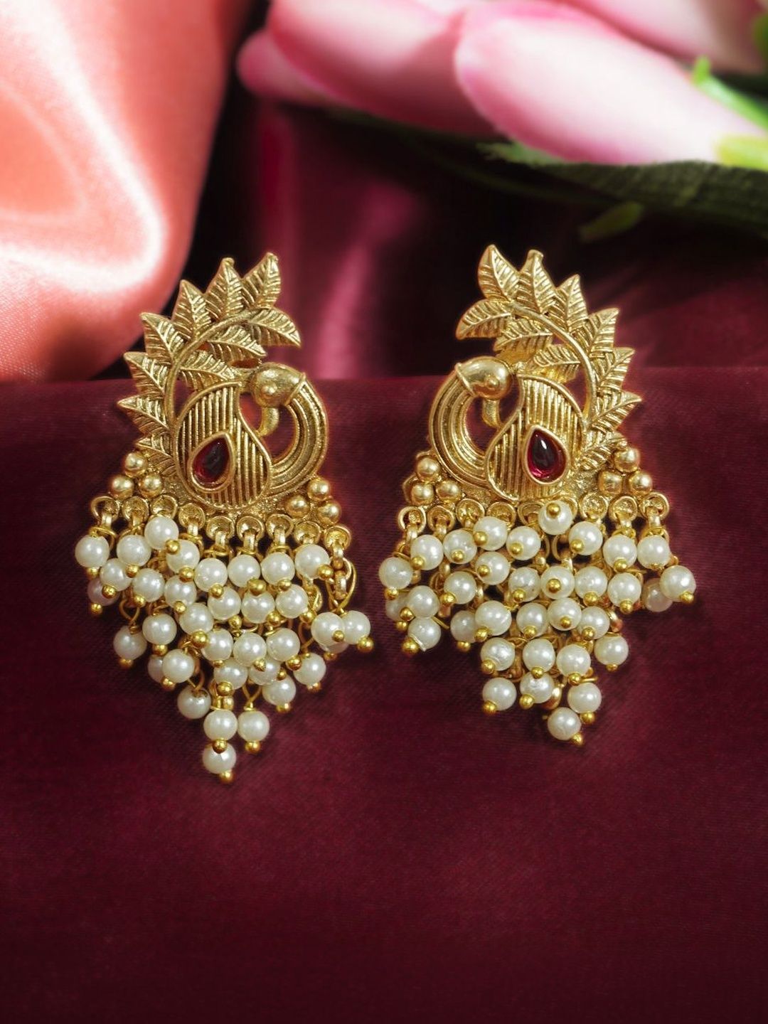 inc63-for elites Peacock Shaped Drop Earrings-picture-15