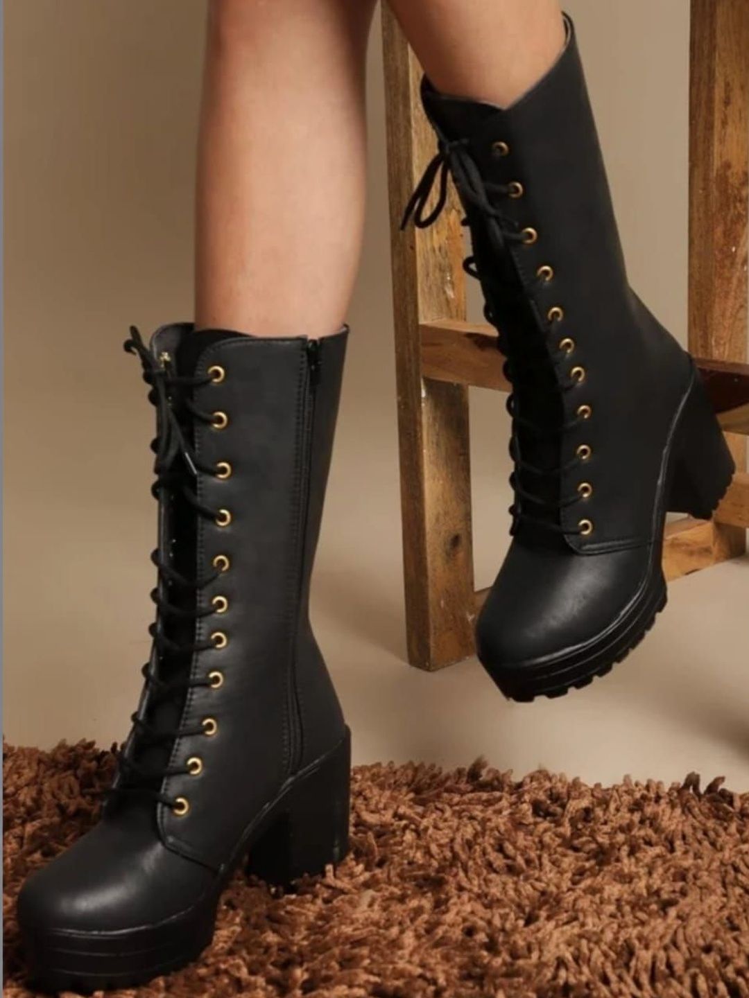 CHINRAAG Women Casual Block-Heeled Chunky Boots-image-34