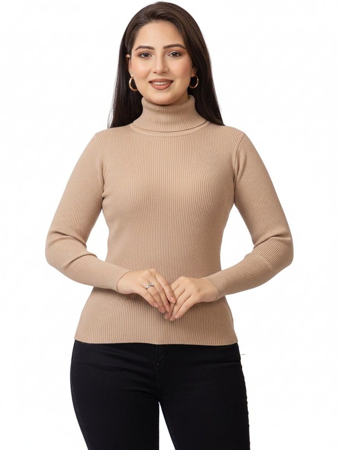 LASOON Women Ribbed Woollen Pullover-picture-21