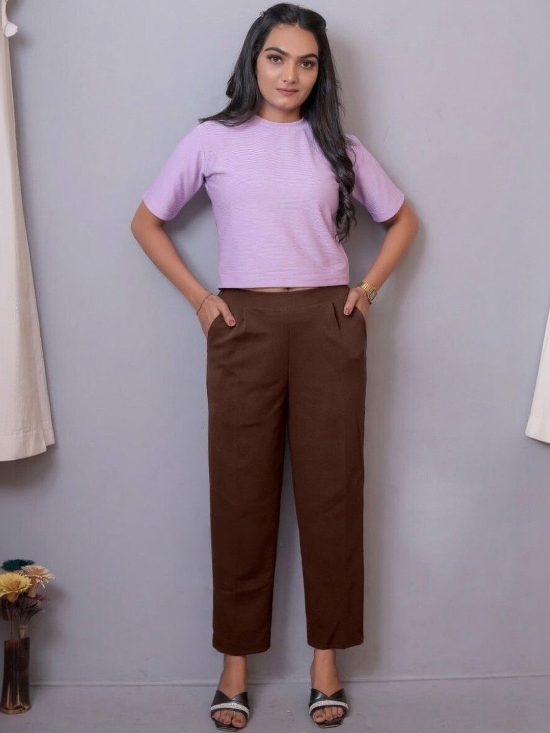 Moda Rapido Women Comfort Easy Wash Trousers-picture-38