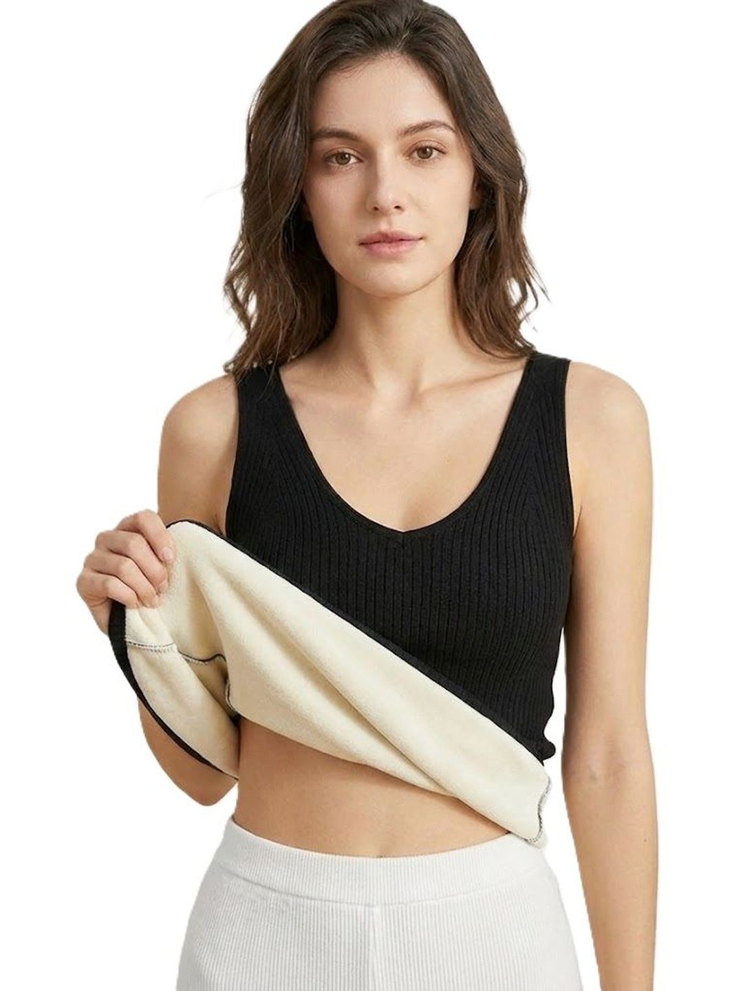 Alexvyan V Neck Thermal Tops-picture-38