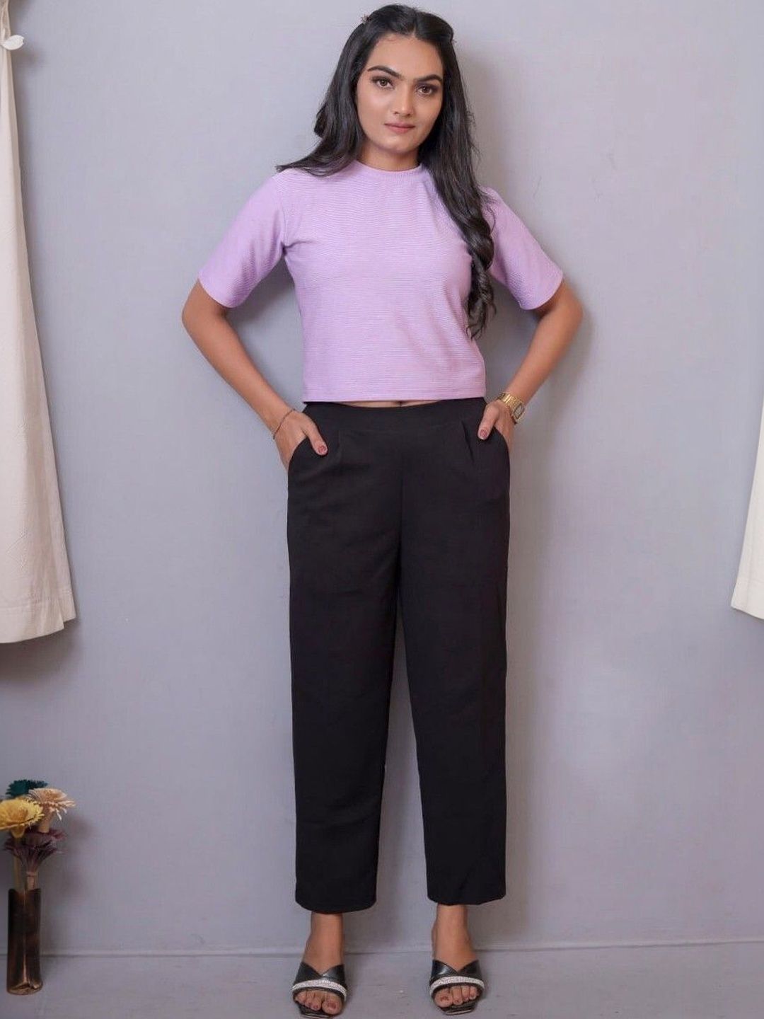 Moda Rapido Women Comfort Easy Wash Trousers-picture-28