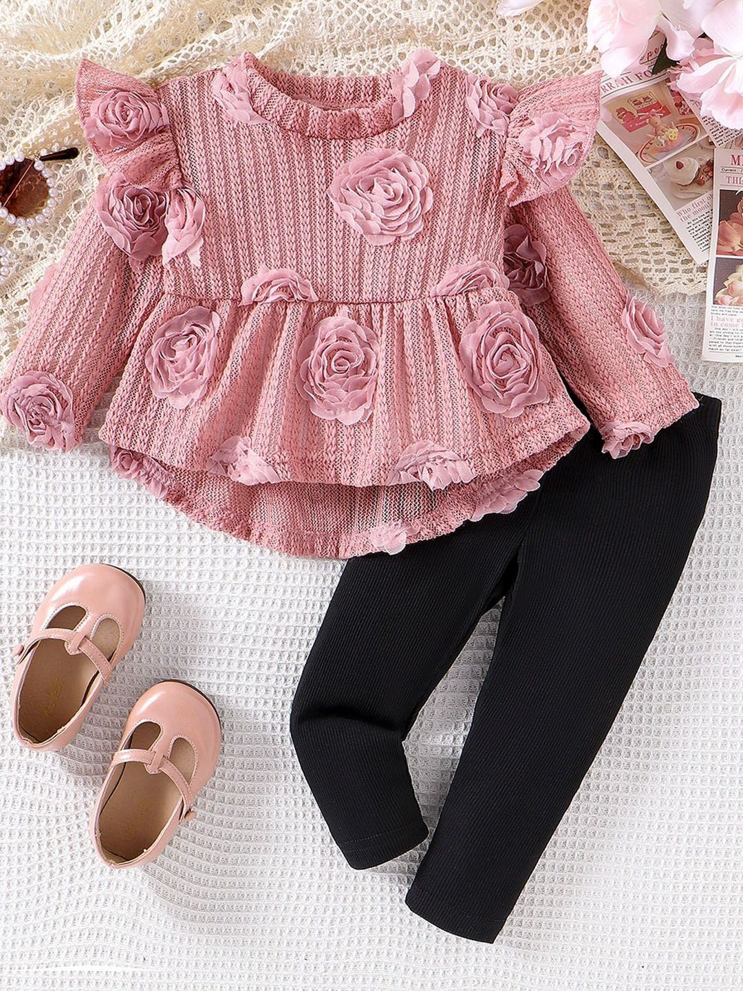 Xsole Girls Embellished Top with Leggings-picture-36