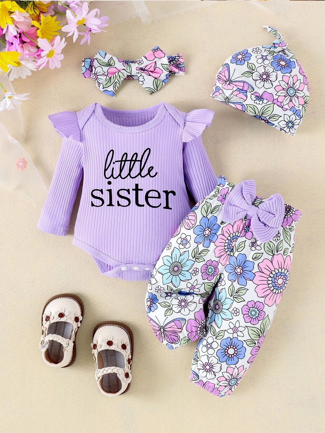 Xsole Girls Printed T-shirt with Trousers-picture-34