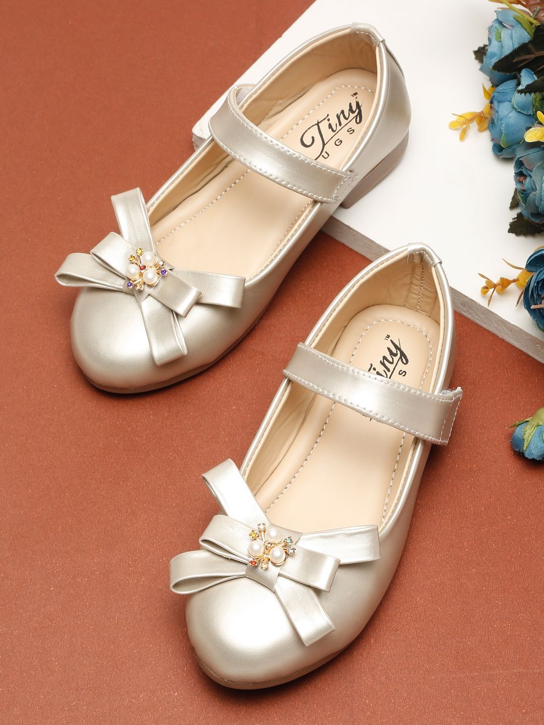 Tiny Bugs Girls Embellished Party Bows Flats-picture-14