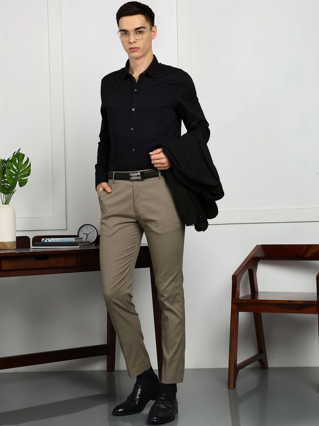 encore by INVICTUS Men Slim Fit Trousers-picture-32
