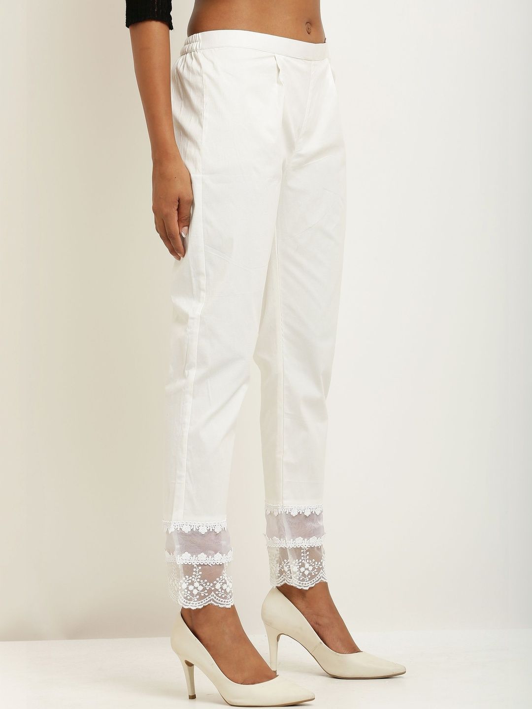 Aasma Creatives Women Textured Embellished Trousers-picture-35