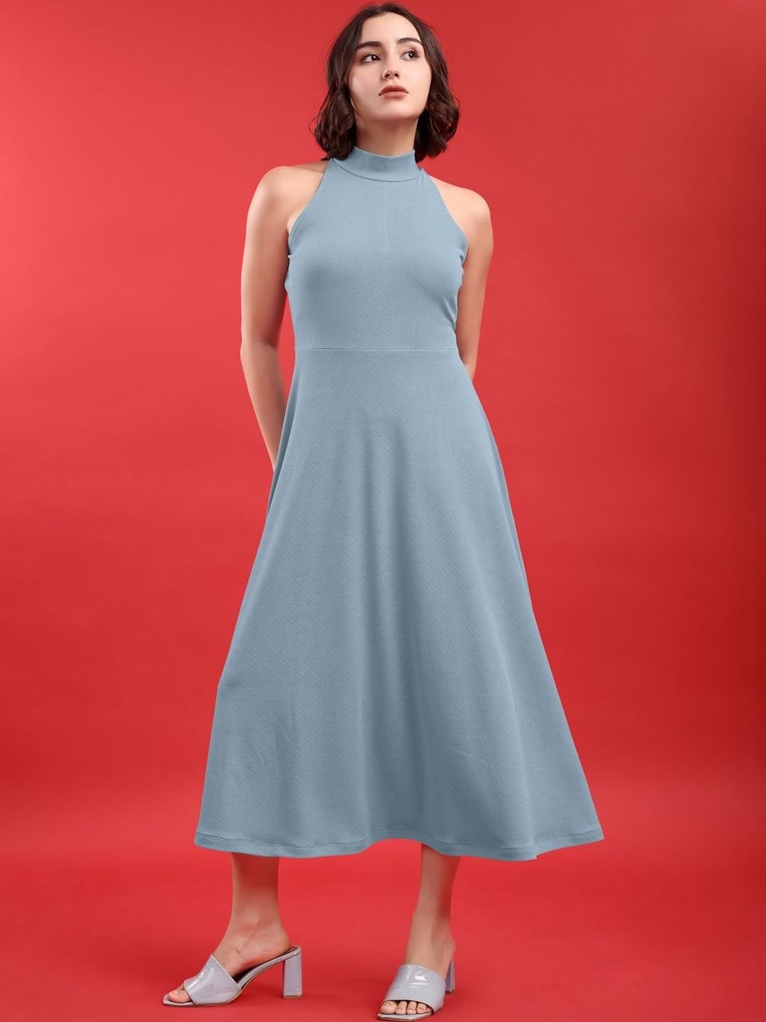 PURVAJA A-Line Midi Dress-image-25