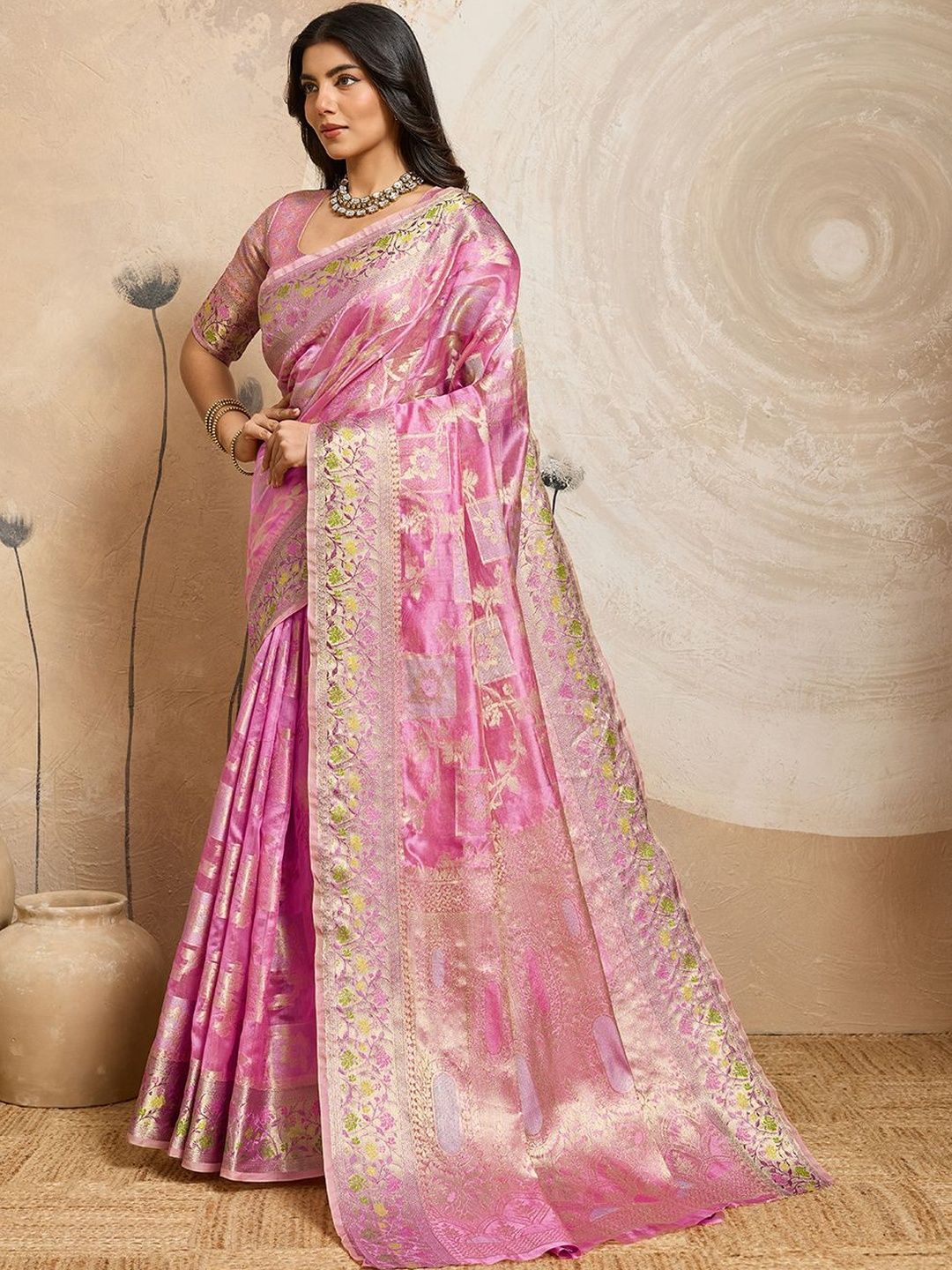 SOHINI NX Woven Design Zari Organza Handloom Banarasi Saree-picture-21