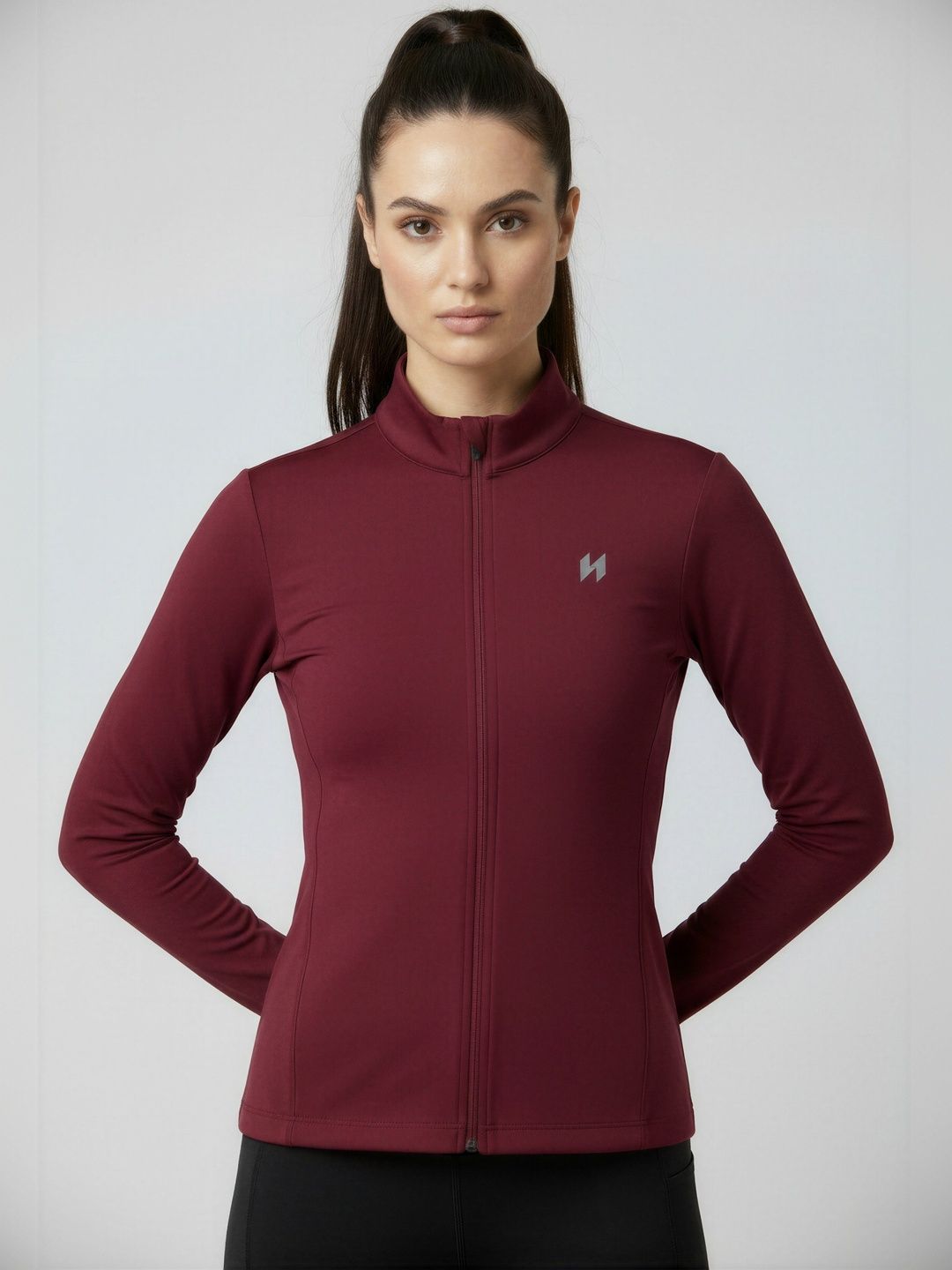 HUMAN SPIRIT Women Brand Logo Reflective Strip Training or Gym Sporty Jacket-picture-43