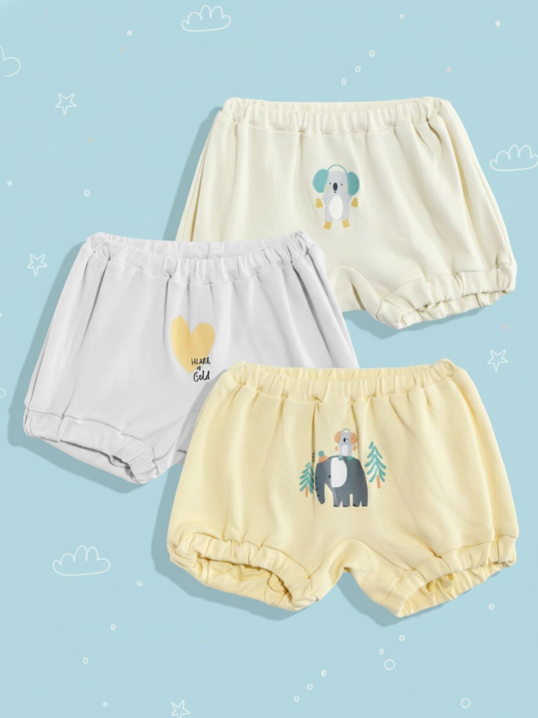 mothercare Infants Pack of 3 Printed Cotton Shorts-picture-25