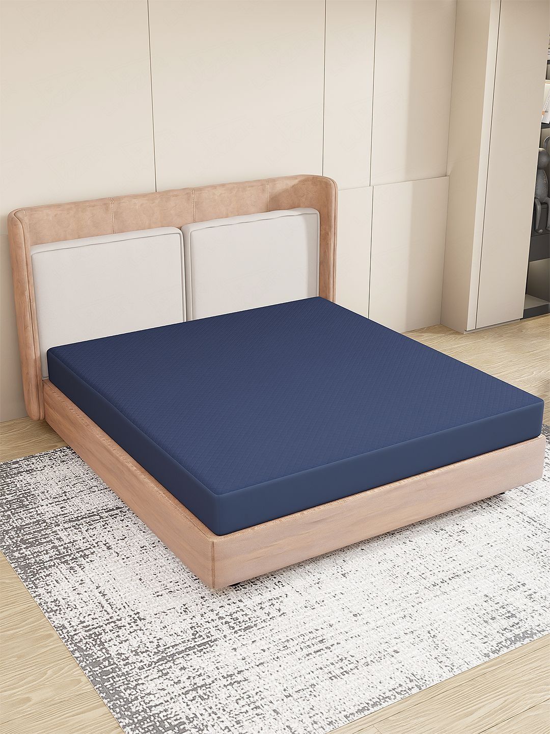 Lukzer Blue Terry Water Resistant Mattress Protector-picture-21