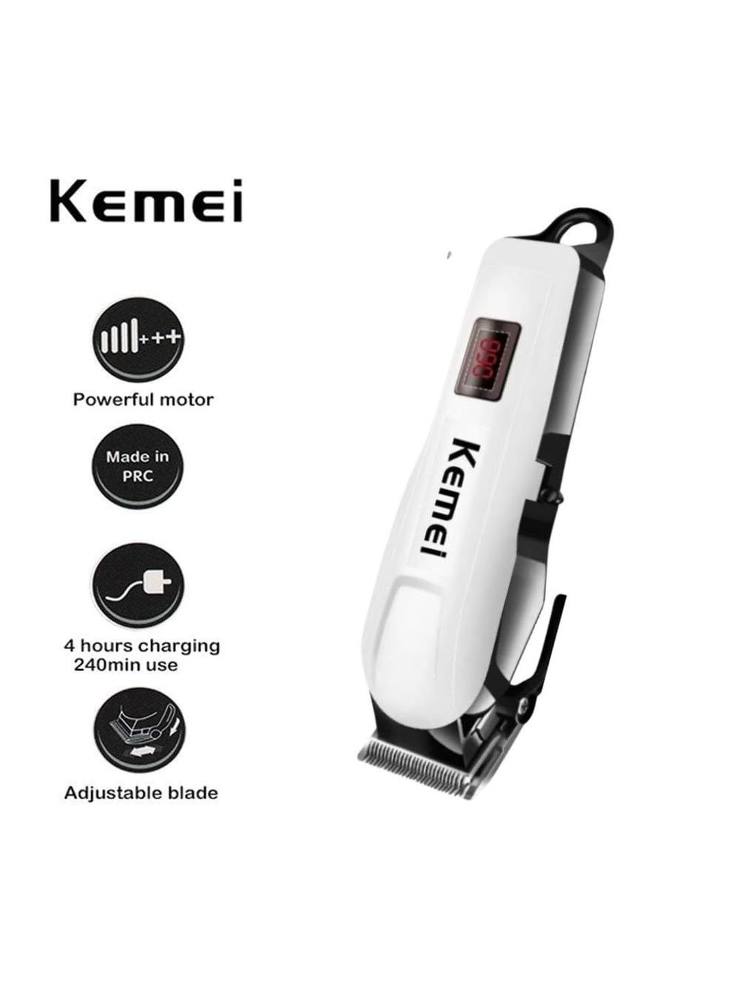 KEMEI KM-809 Rechargeable Professional Electric Hair Clipper & Trimmer