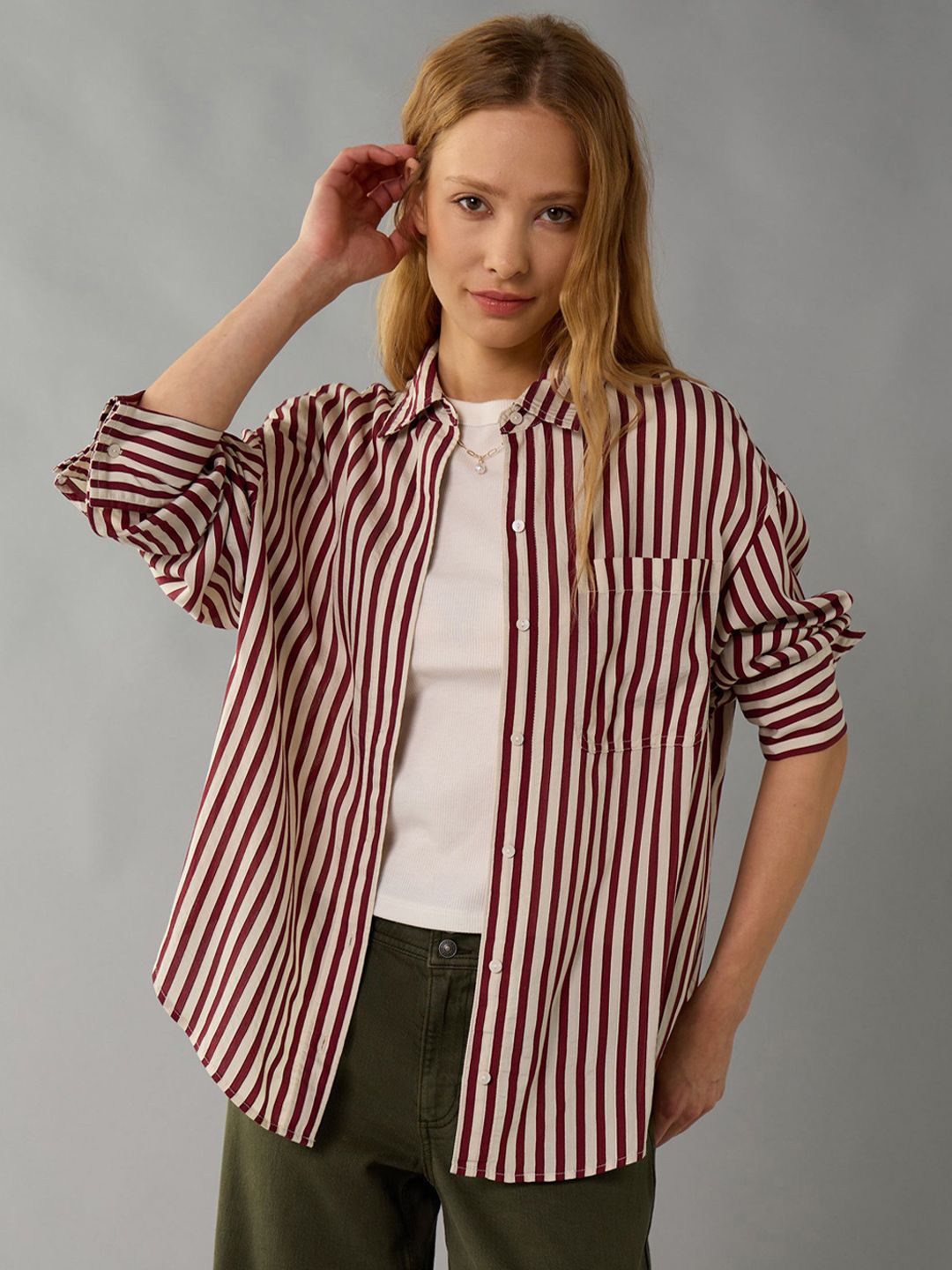 AMERICAN EAGLE OUTFITTERS Striped Top-picture-34
