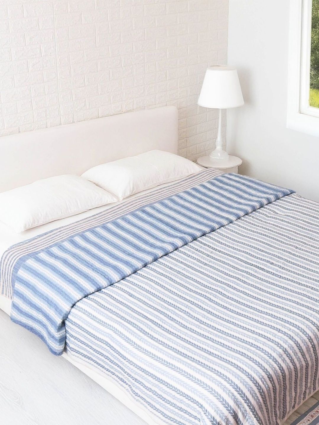 Peepul Tree Blue & Blue Striped AC Room Core-picture-16