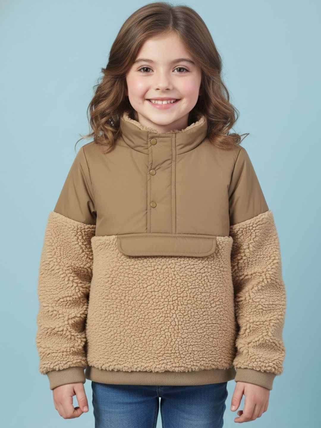 HOUSE OF VEDAS Girls Colourblocked Lightweight Puffer Jacket-picture-39