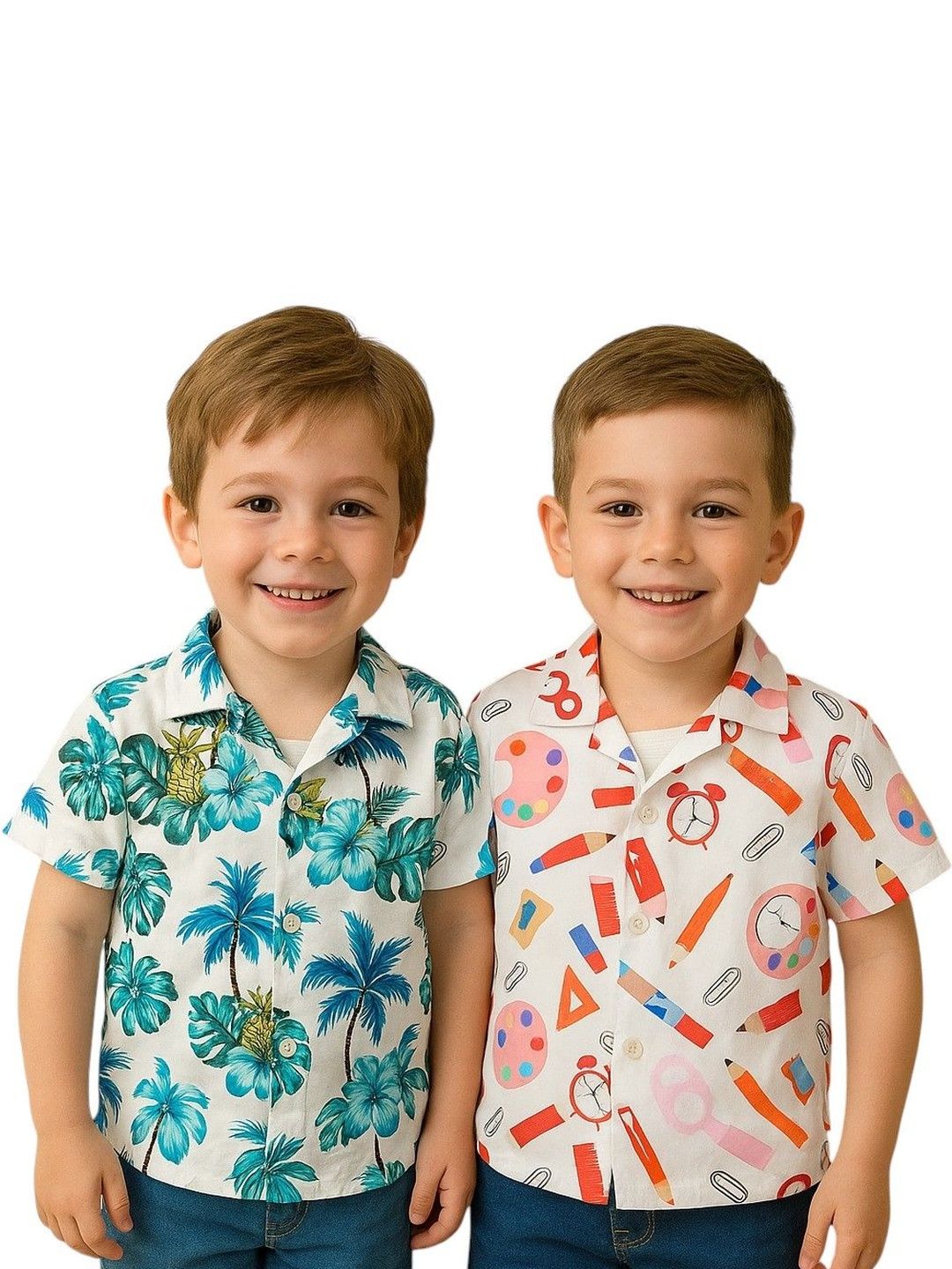 M J Fashion Unisex Kids Premium Printed Casual Shirt-picture-19