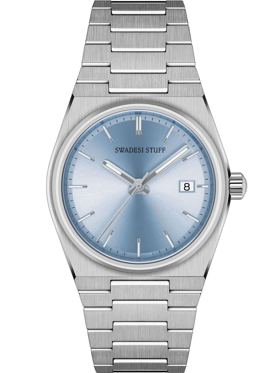SWADESI STUFF Men Dial & Stainless Steel Bracelet Style Straps Analogue Date Aperture Watch SDS 151-picture-22