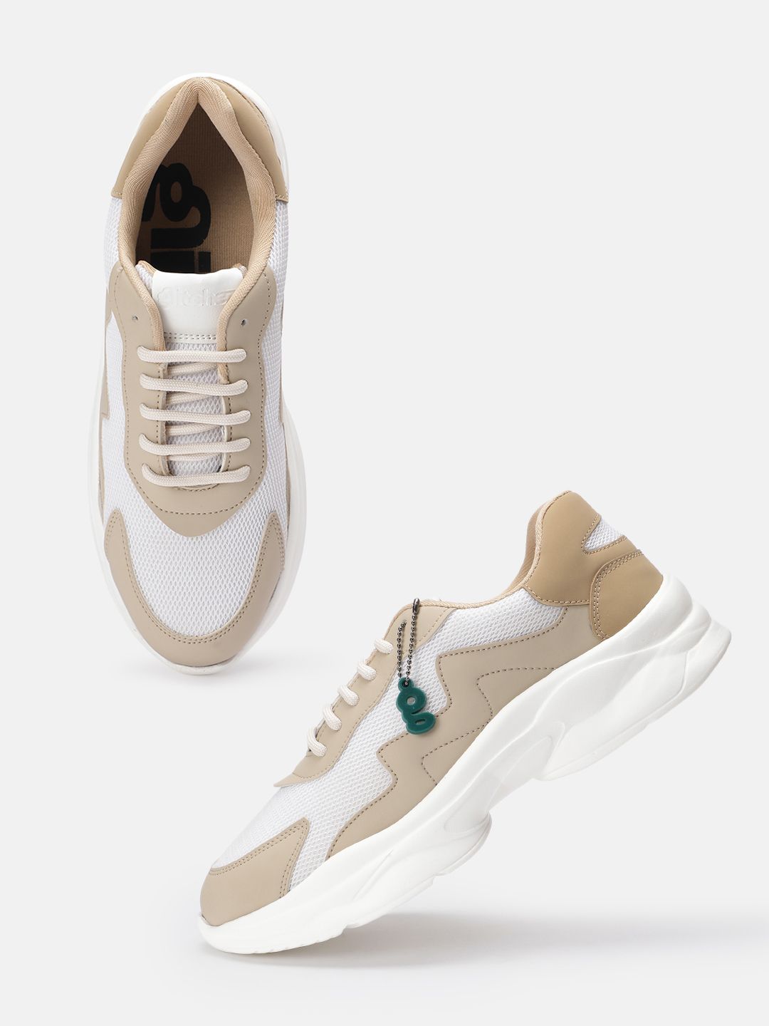 glitchez Women Colourblocked Lace-Up Chunky Sole Sneakers-picture-34