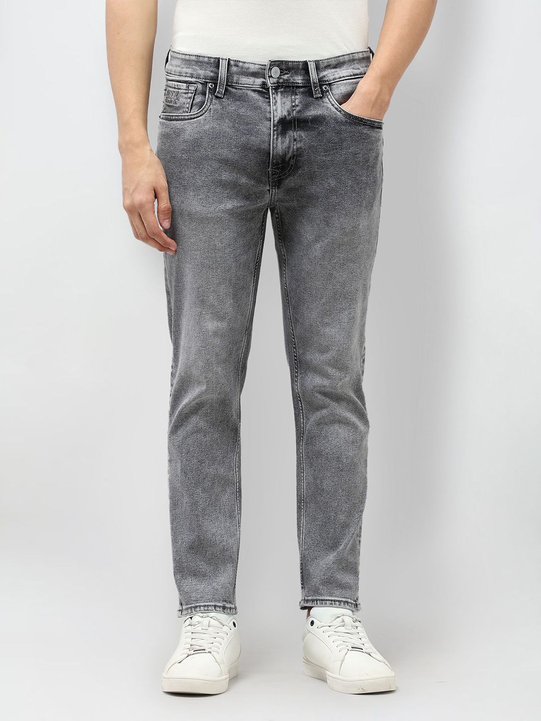 U.S. Polo Assn. Denim Co. Men Cole Tapered Crop Fit Heavy Fade Stretchable Jeans-picture-19