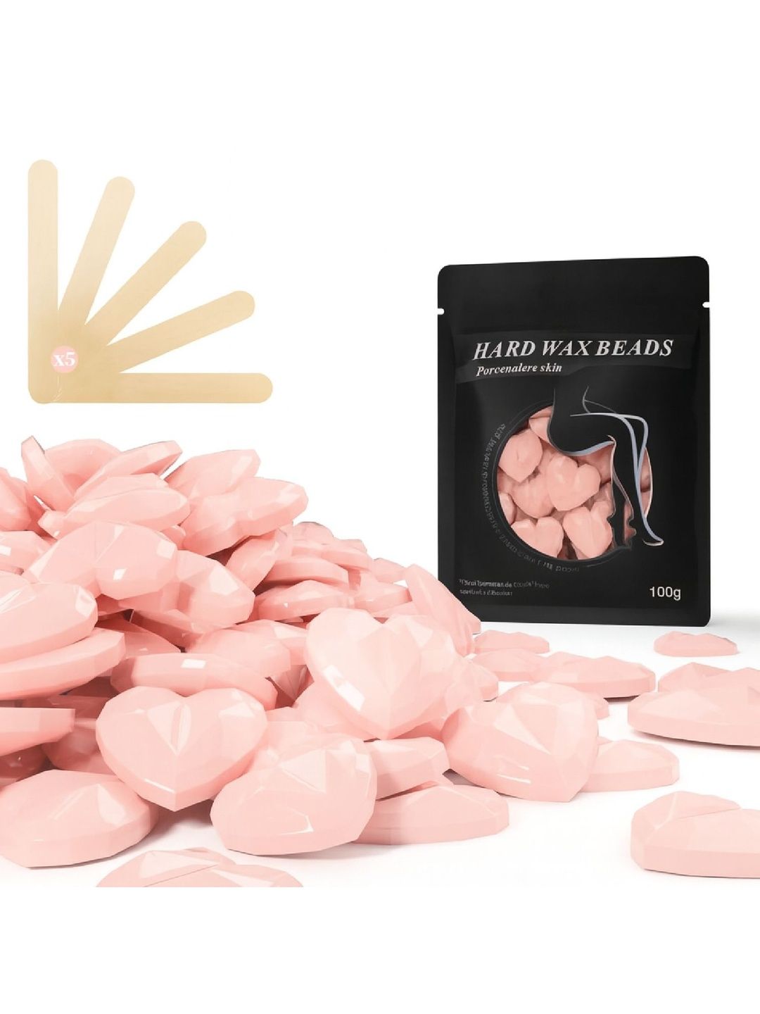 CUVLY Heart Shape Hard Wax Brazilian Beans - 100 g-picture-29