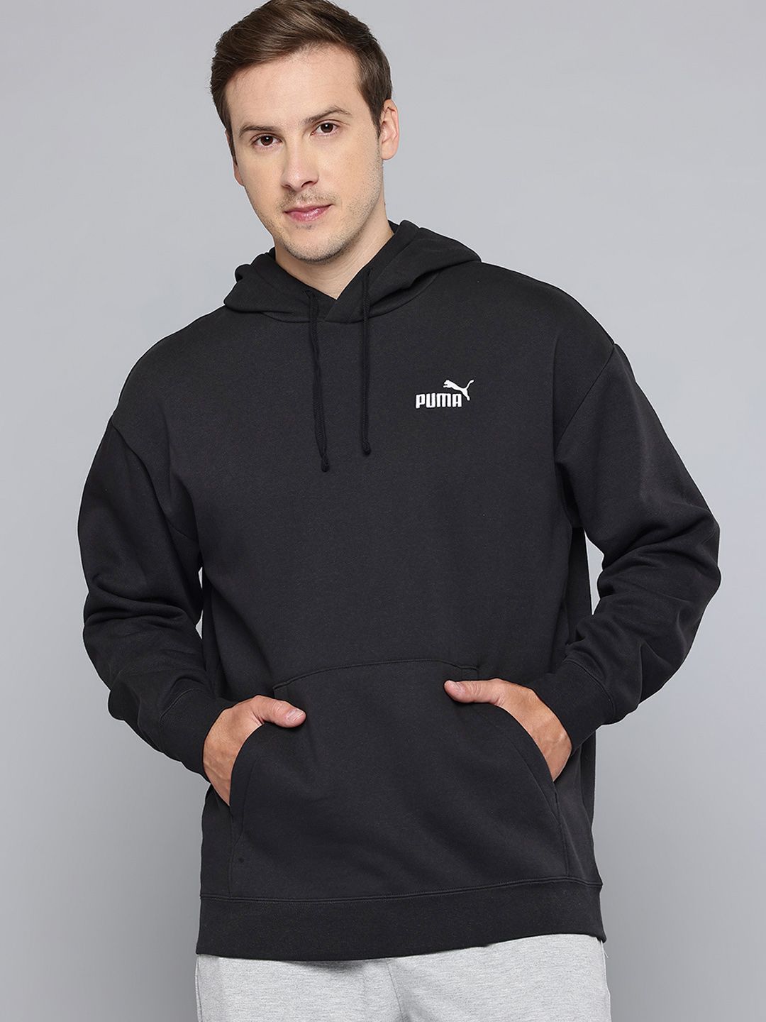 Puma Essentials No. 1 Brand Logo Detail Relaxed Fit Fleece Hooded Sweatshirt-picture-28