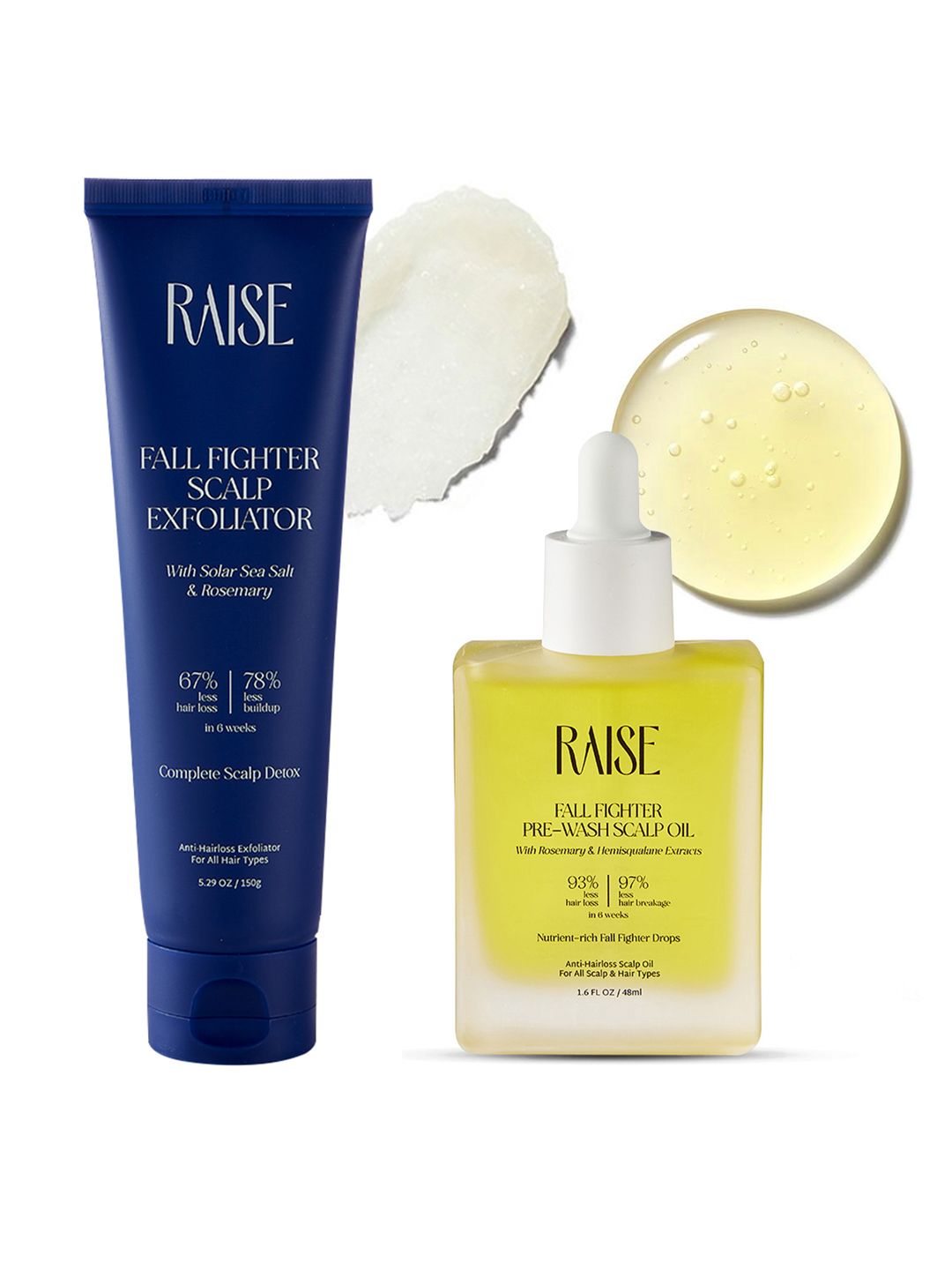 Raise Fall Fighter Hair Care Duo - Scalp Exfoliator 150g & Pre-Wash Scalp Oil 48ml-picture-11
