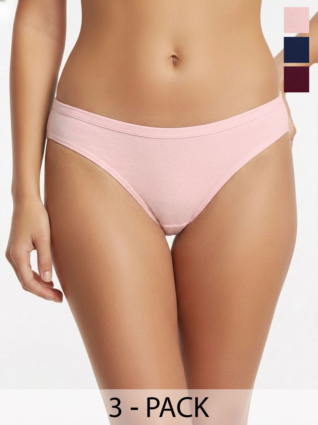 DressBerry Pack of 3 Basic Briefs-image-2