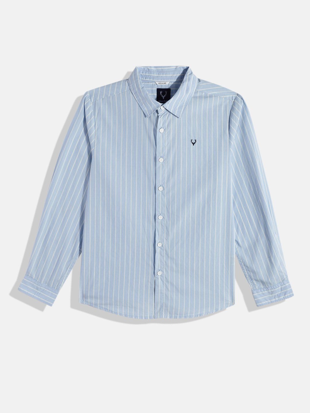 Allen Solly Junior Boys Vertical Striped Pure Cotton Casual Shirt-picture-35
