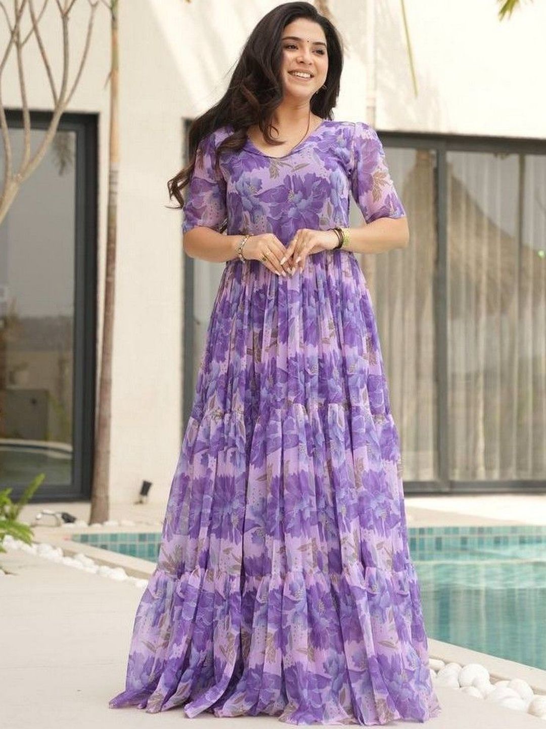 Livewear Women Floral Printed Regular Kurta with Trousers-picture-36