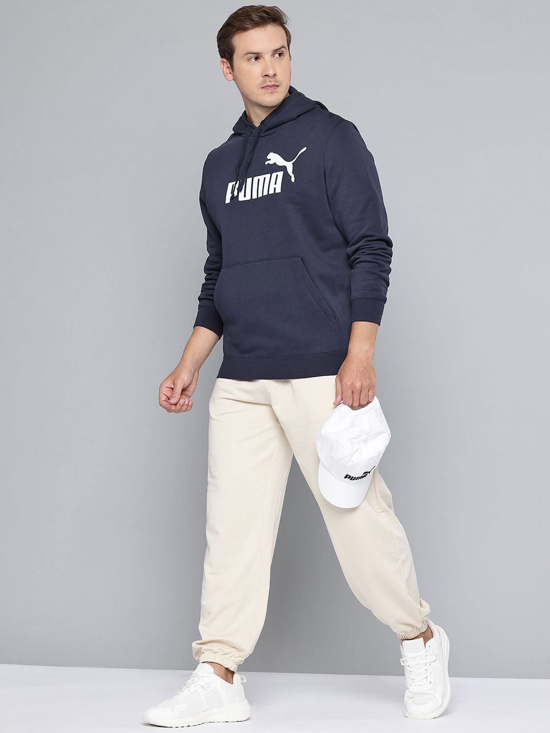 Puma Essentials No. 1 Brand Logo Printed Fleece Hooded Sweatshirt-picture-31