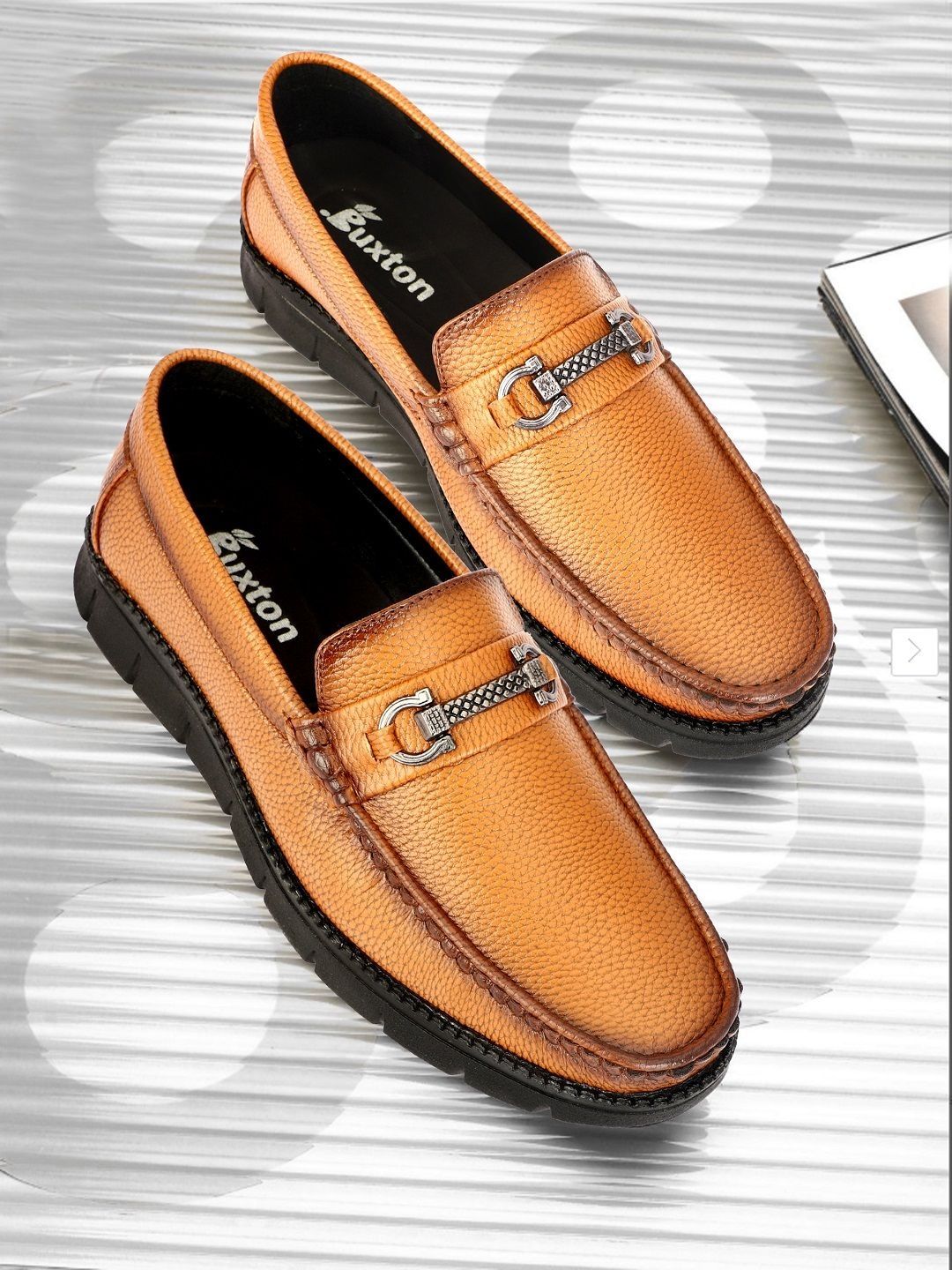 Buxton Men Textured Loafers-picture-20