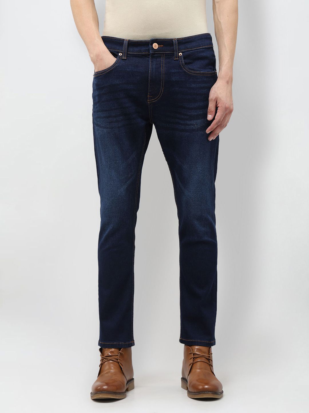 U.S. Polo Assn. Denim Co. Men Henry Tapered Cropped Fit Light Fade Stretchable Jeans-picture-34