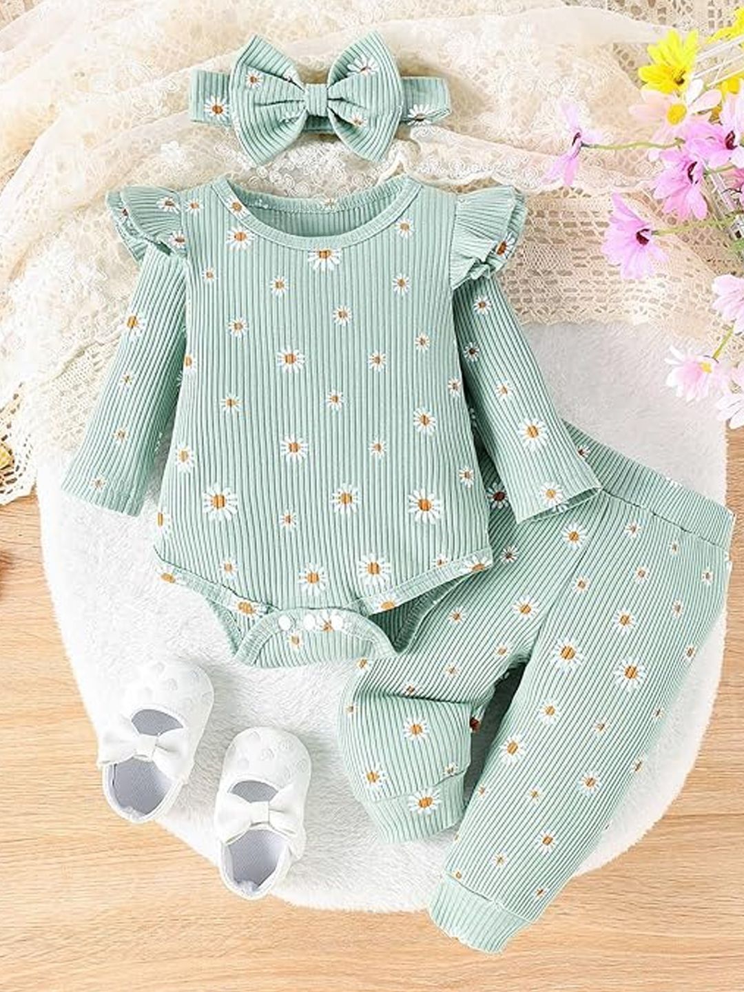 Xsole Girls Printed T-shirt with Trousers-picture-31