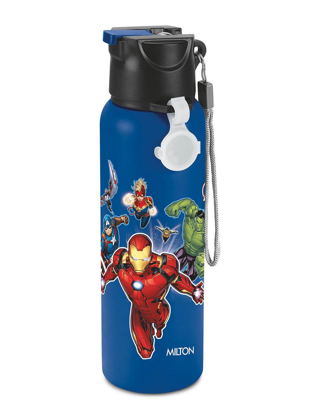 Milton Navy Blue & Black Single Stainless Steel Cartoon Characters Single Wall Vacuum Water Bottle-picture-55