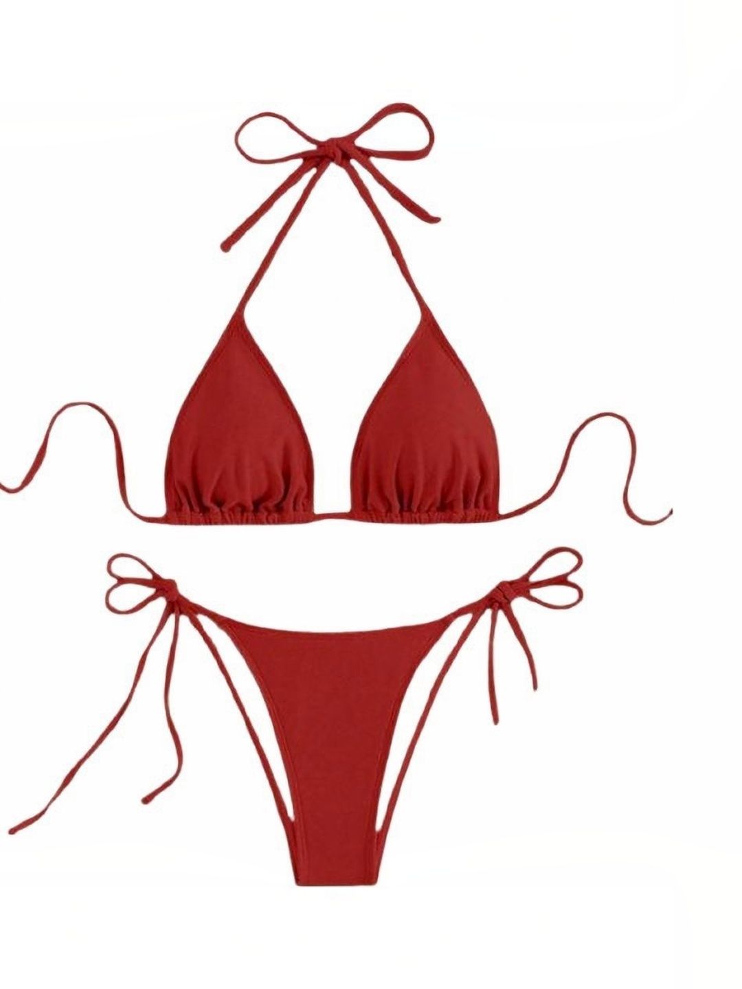 soni clothings Halter Neck Stretchable Swim Bikini Set-picture-39