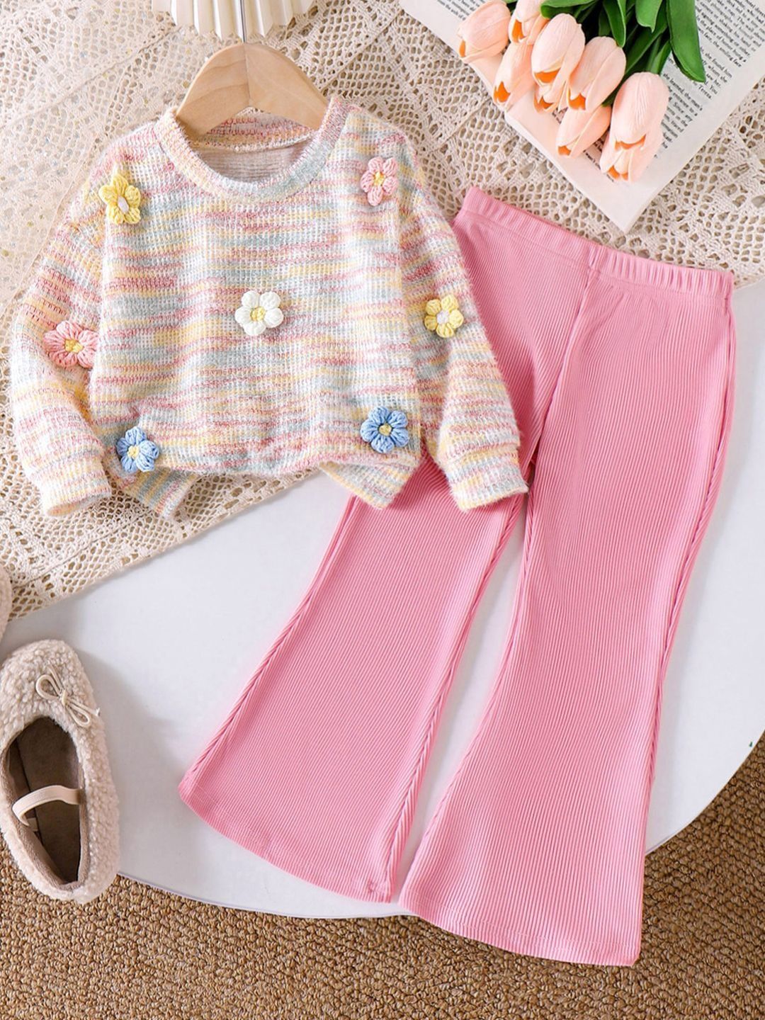 Xsole Girls Striped T-shirt with Palazzos-picture-29