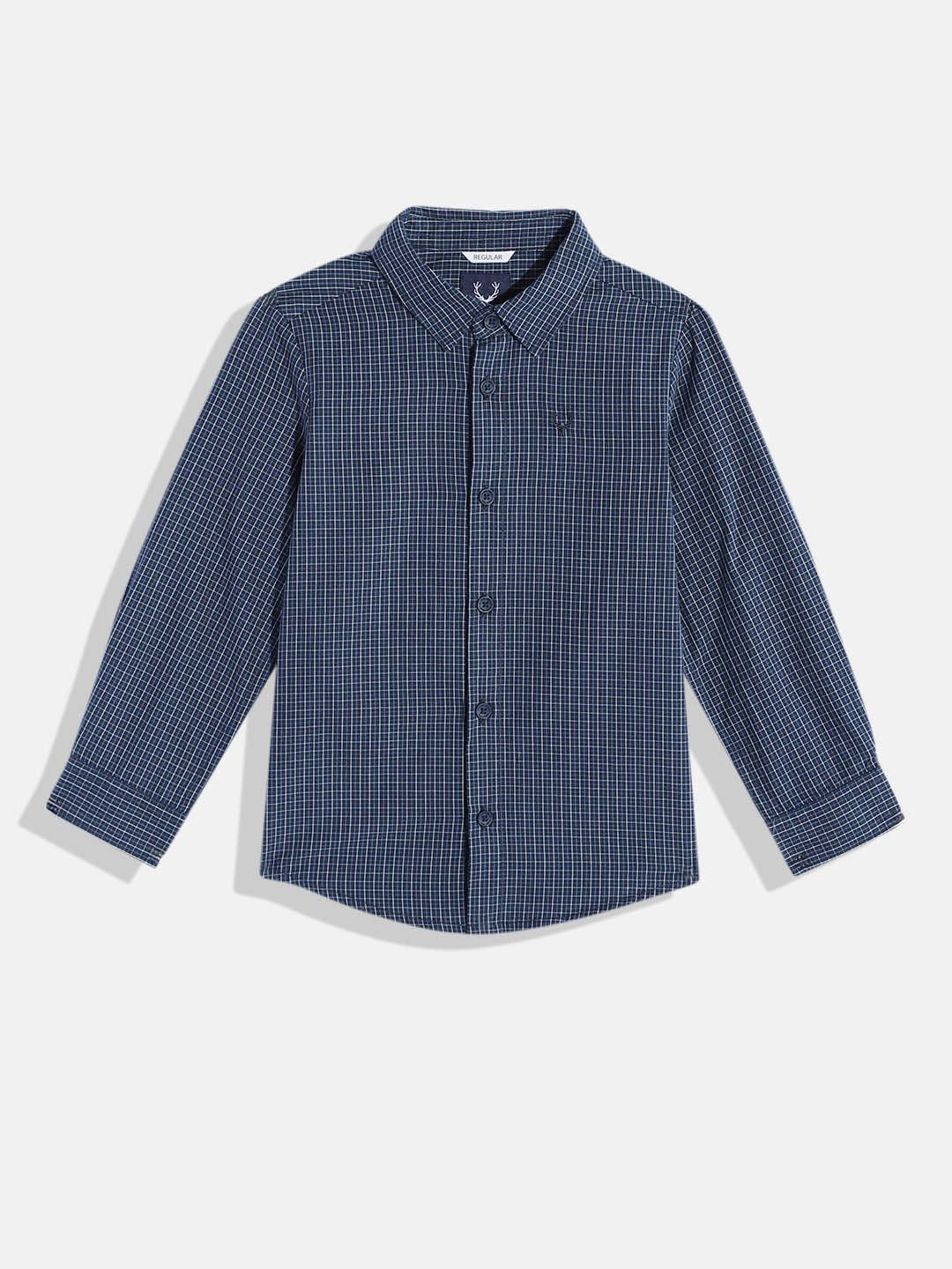 Allen Solly Junior Boys Checked Pure Cotton Casual Shirt-picture-55