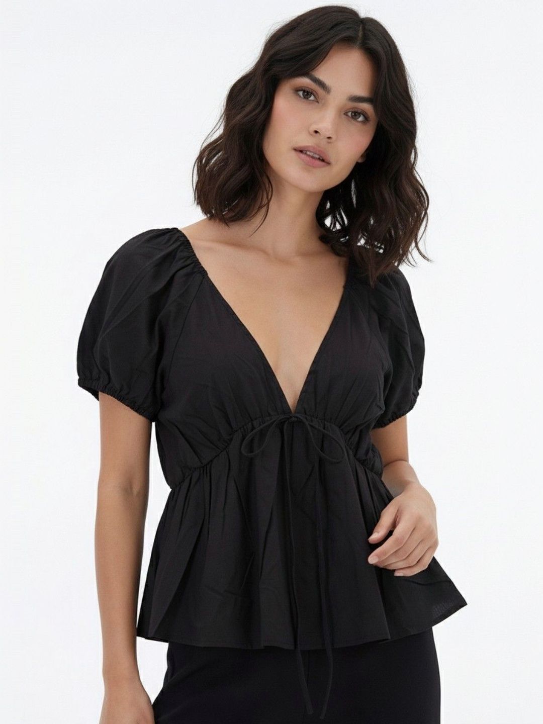 fusion by glitchez Puff Sleeve Peplum Top-picture-15